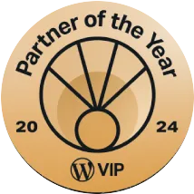 WordPress VIP Partner of the Year 2024 badge